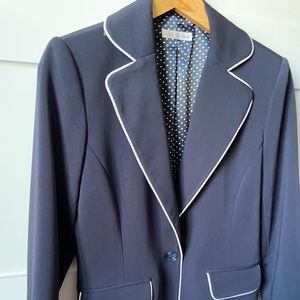 Lady suit blue jacket